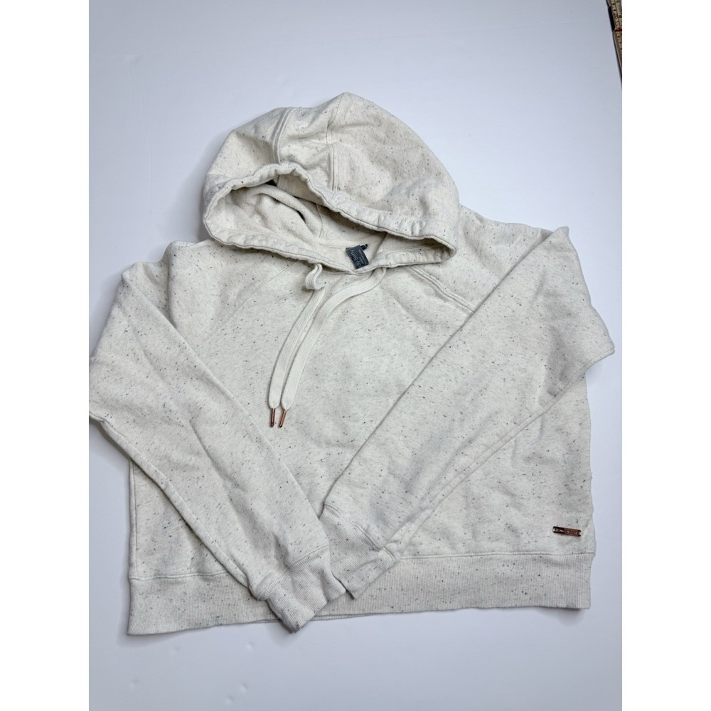Sweaty Betty Women's Beige Gray Heather Pullover Cropped Hoodie Size Medium M